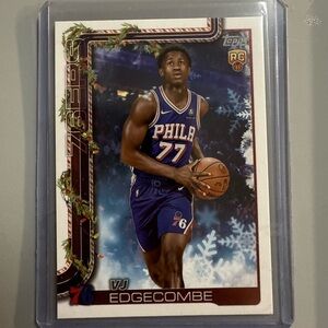 Topps Philadelphia 76ers VJ Edgecombe RC HOLIDAY Card